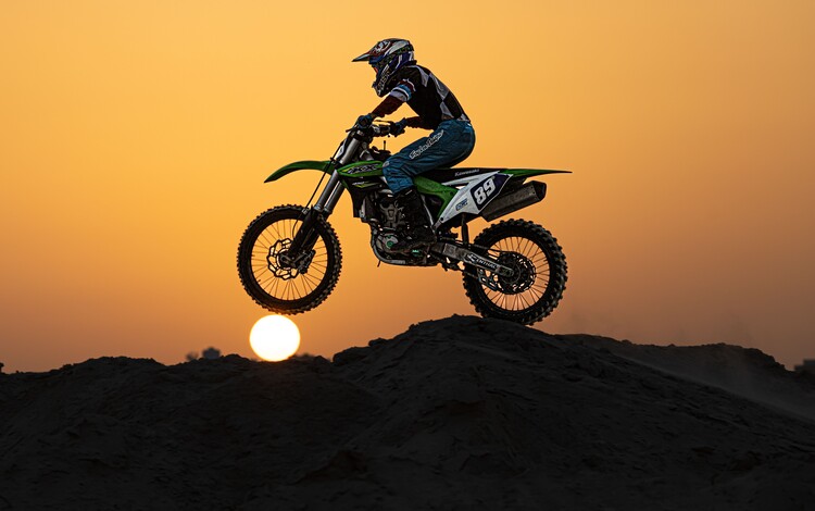 Poster Bike and Sunset