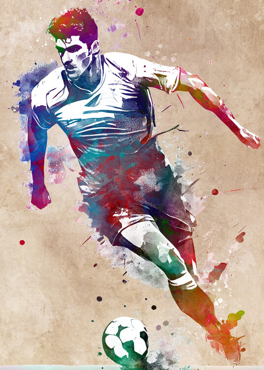 Poster Soccer player sport art