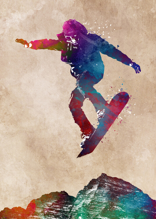 Obraz na plátně Snowboard Sport Art
