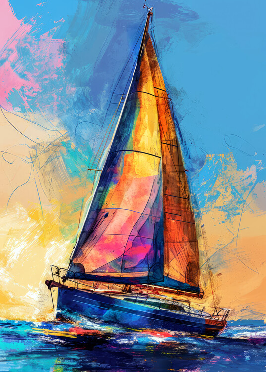 Poster Yacht racing sport