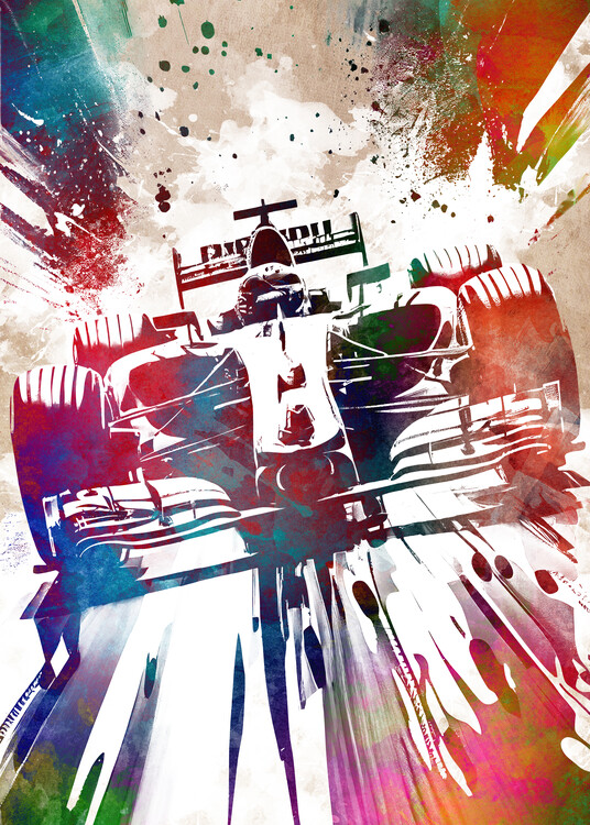Levně Plakát, Obraz - Sport Car Racing 1, Justyna Jaszke, 30 × 40 cm