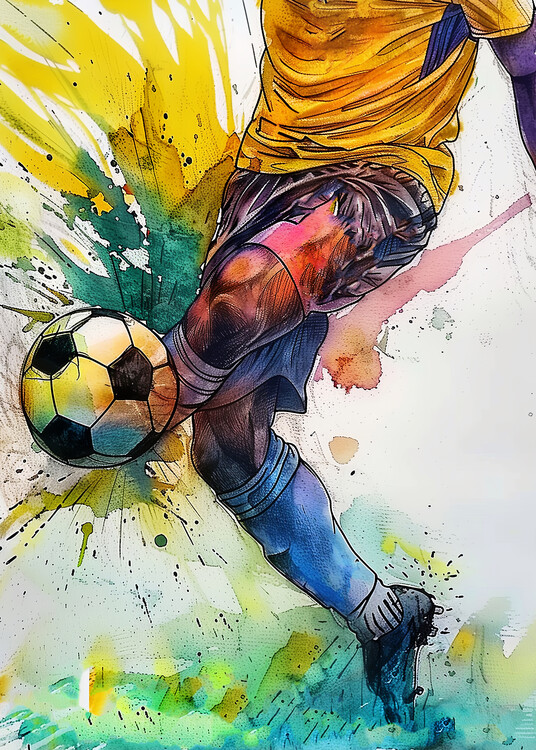 Poster Sport Watercolor Football