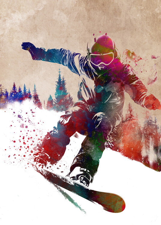 Картината върху платно Sport Snowboard art