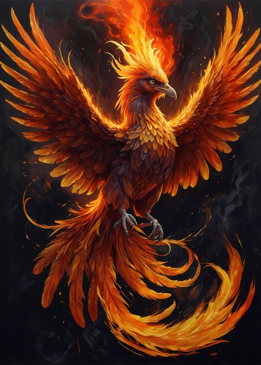 Poster Mystical Phoenix Bird
