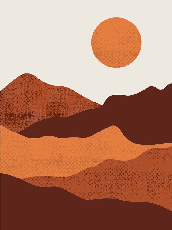 Poster Sunset in the Desert