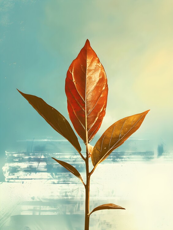 Poster Golden leaves