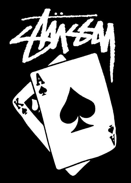 Poster black white hype card