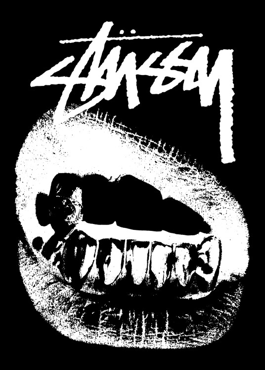 Poster hypebeast lips black white