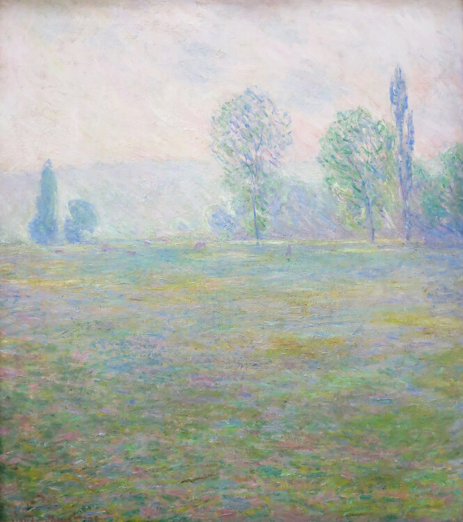 Levně Plakát, Obraz - Meadows in Giverny (1888), Claude Monet, 35.5 × 40 cm