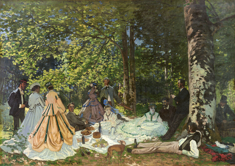 Levně Plakát, Obraz - Luncheon on the Grass (1865–66), Claude Monet, 40 × 30 cm