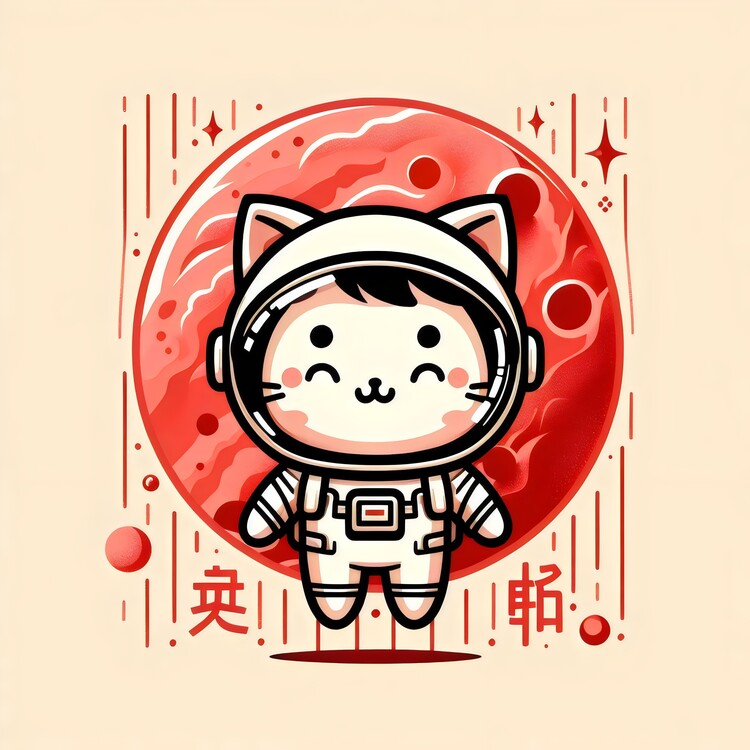 Poster Astronaut cat a ,Space cat