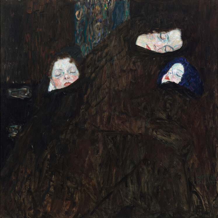 Levně Plakát, Obraz - Mother with two children (family), Gustav Klimt, 40 × 40 cm