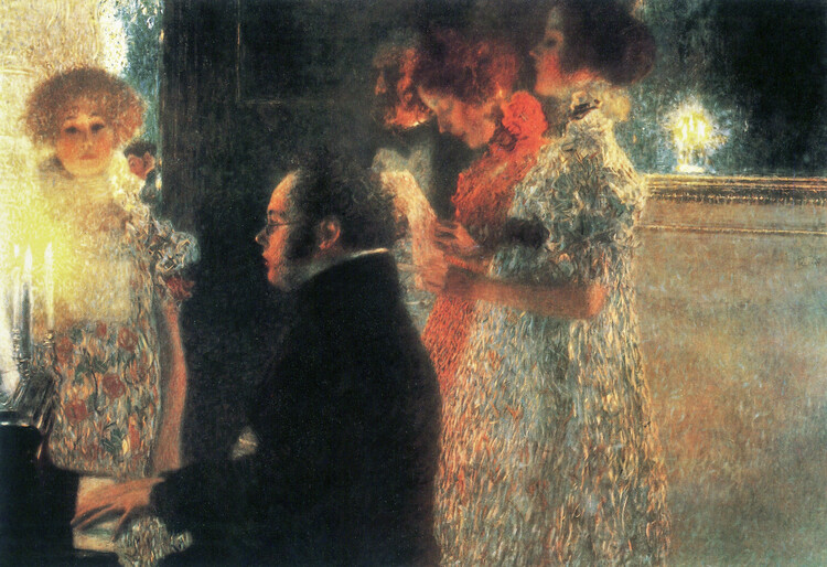 Sticker Schubert at the Piano II (1899)