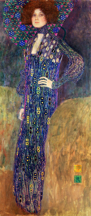Levně Plakát, Obraz - Emilie Floege (1902), Gustav Klimt, 21.1 × 50 cm