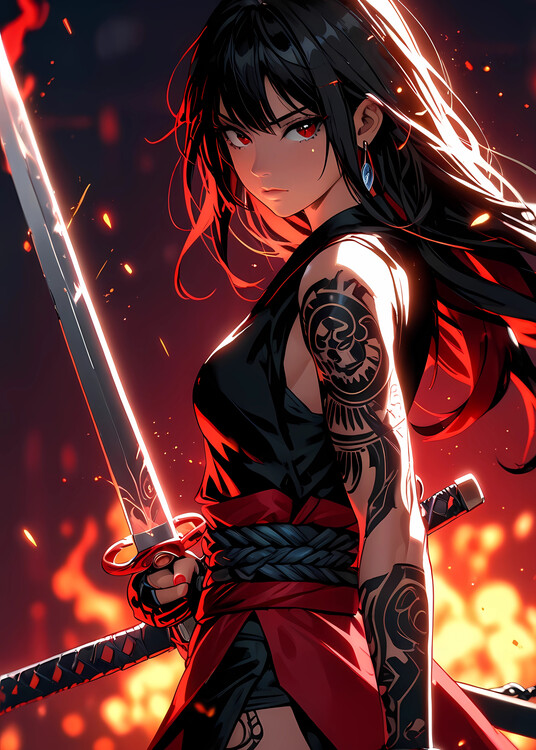 T-paita Manga Ninja Girl Urban