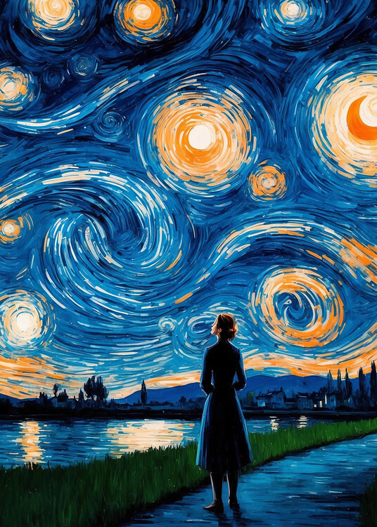 Canvas Print Van Gogh the starry sky