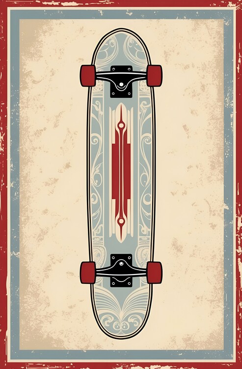 Poster Classic Skateboarding Style: A Vintage Art Piece