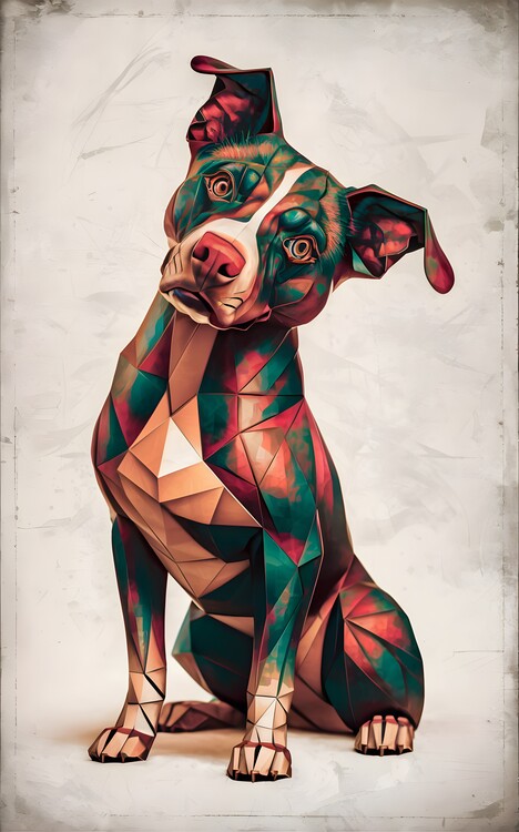 Poster Geometric dog