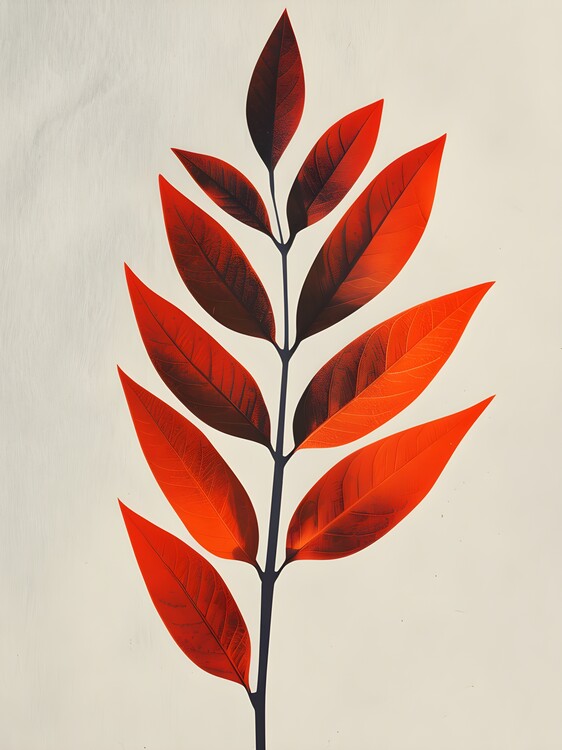 Poster Minimalistic leaves