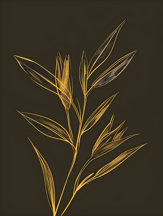 Poster Golden flower