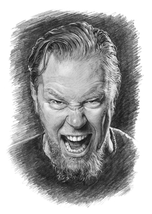Poster hetfield metallica guitarist