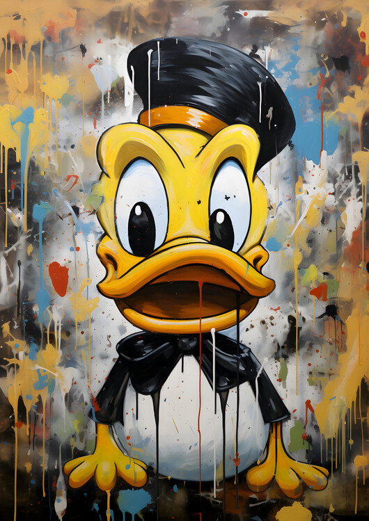 Sticker Street Art Duck