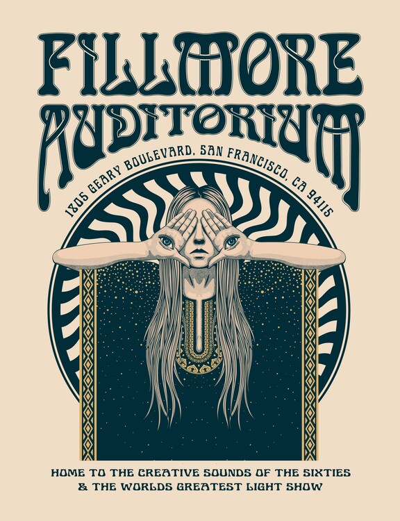 Canvas Print Fillmore Auditorium Psychedelic