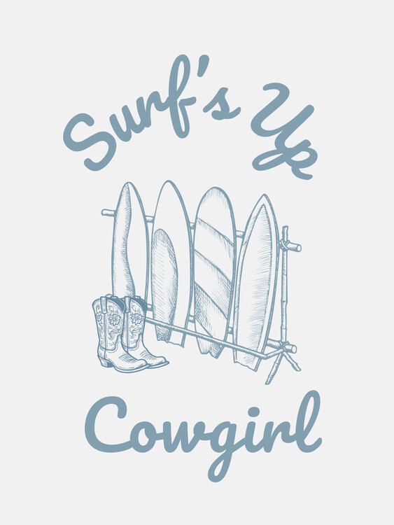 Poster Surf's Up Cowgirl