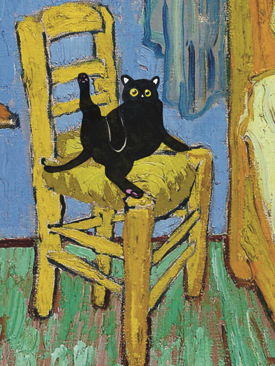 Poster Cat On A Chair