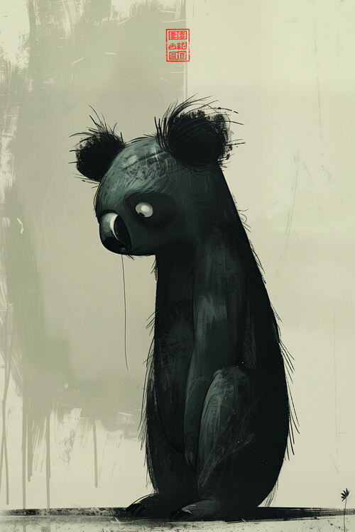 Poster Endangered Animals: The Lonely Black Koala