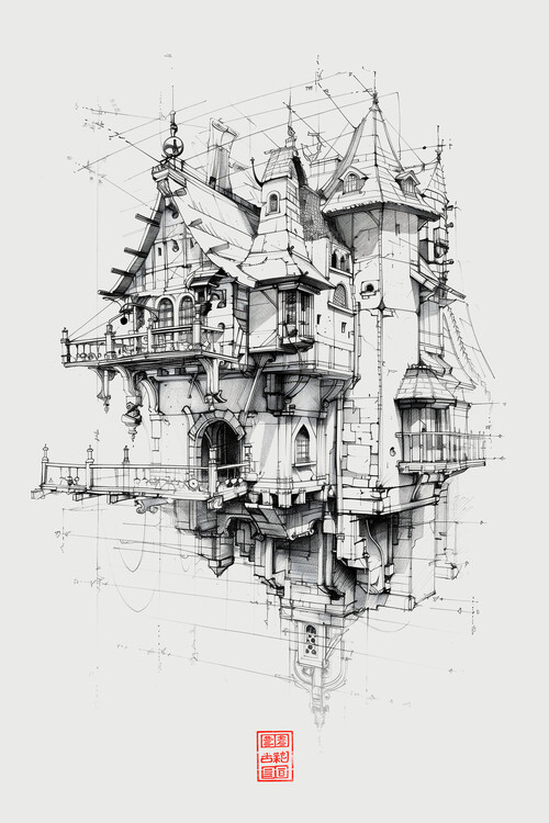 Poster Architecture: A Building Above the Clouds