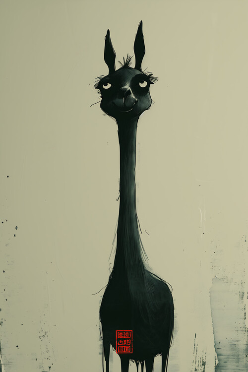 Poster Endangered Animals: The Spiteful Llama