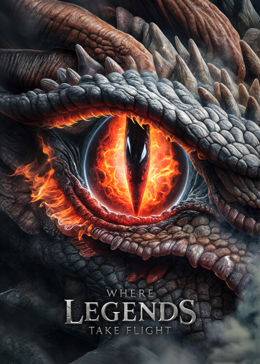 Poster Fire dragon ete, epic fantasy