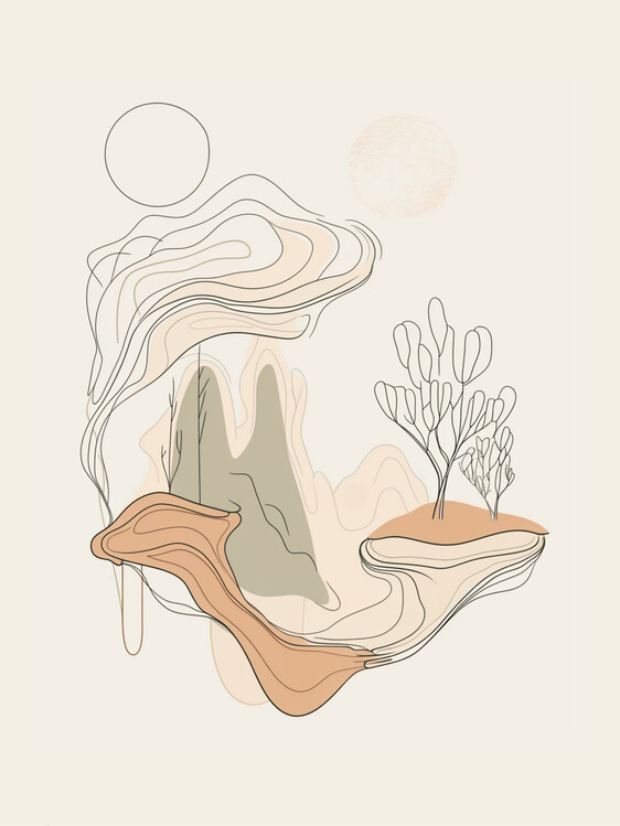 Plakát Abstract landscape illustration