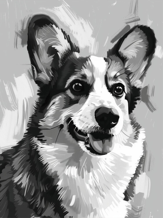Poster Dog painting