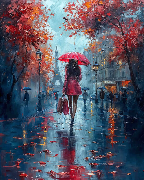 Poster Dusk Descending on a Meandering Countryside Stream wall decr