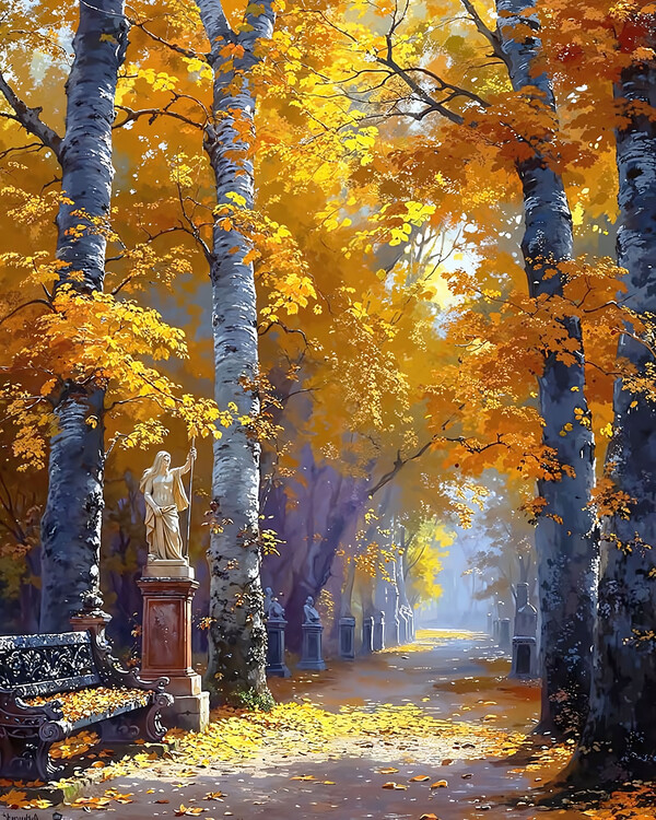 Poster Enchanting Forest Landscape, wall decor for bedroom
