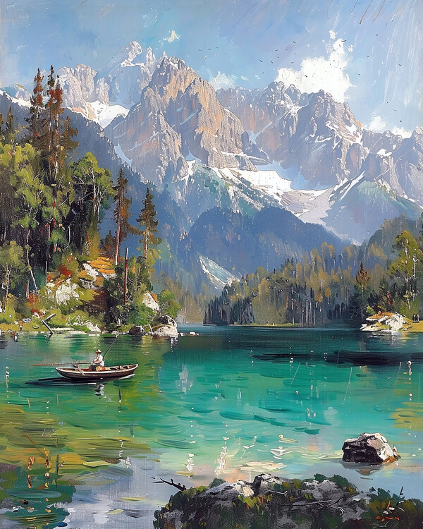 Αφίσα Panoramic Mountain and Lake Views, Wall Decor You'll Love