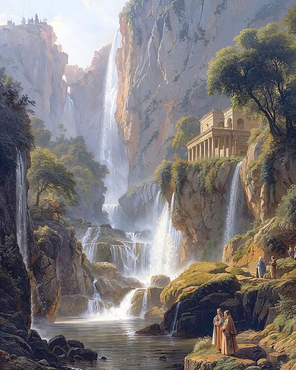 Αφίσα Seascapes Canvas Art Beautiful Landscape with a Waterfall