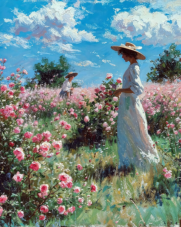 Poster Spectacular Scenery Featuring Flowering Meadows, wall decor