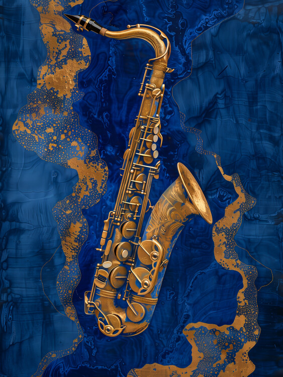 Poster Gold Saxophone