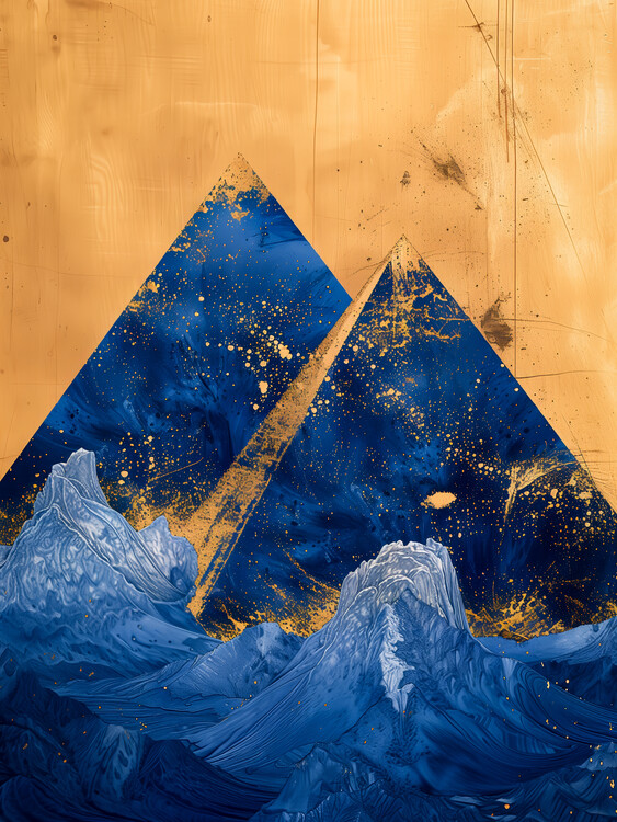 Poster Blue Pyramids