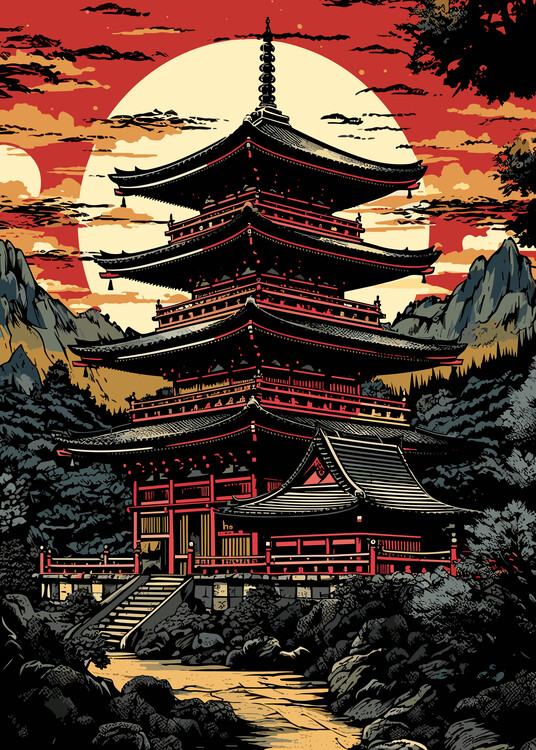 Poster Japanese Landscape