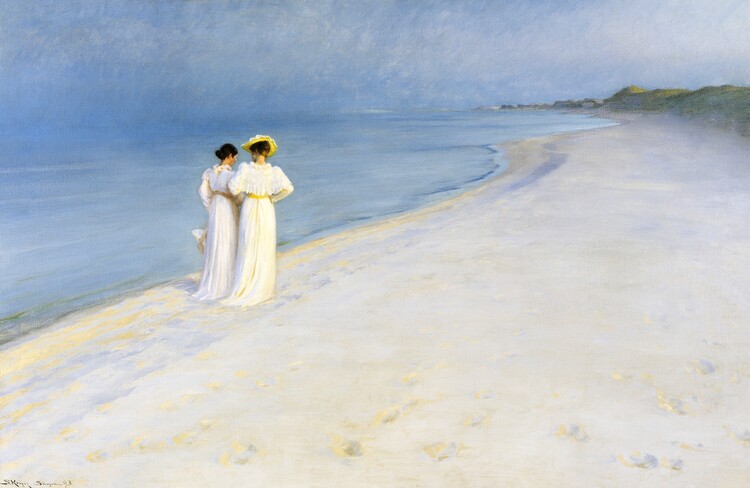 Canvas Print Summer evening on Skagen's Beach (1893)