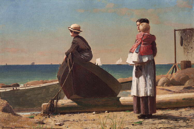 Canvas Print Dad's Coming (1873)