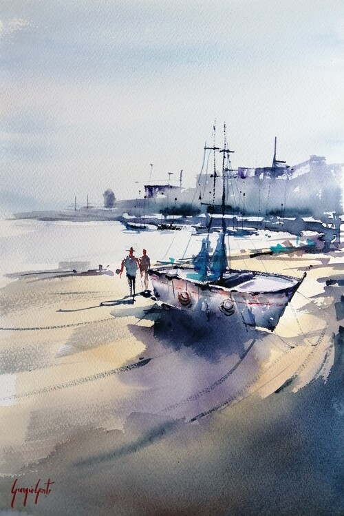 Poster Boat stranded 19