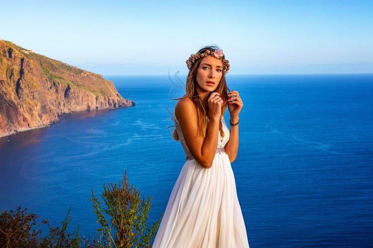Plakát Berglandschaft auf Madeira Portugal Hochzeit