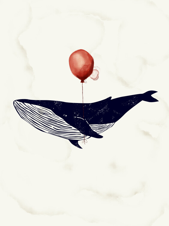 Poster Whale & Balloon