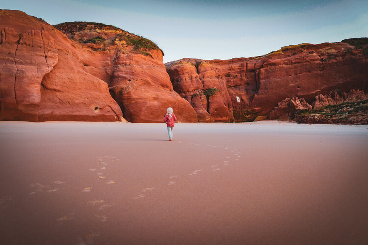 Poster Algarve Strand Portugal Sonnenuntergang