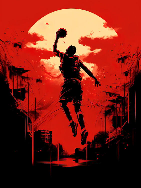 Tableau sur toile street basket ball